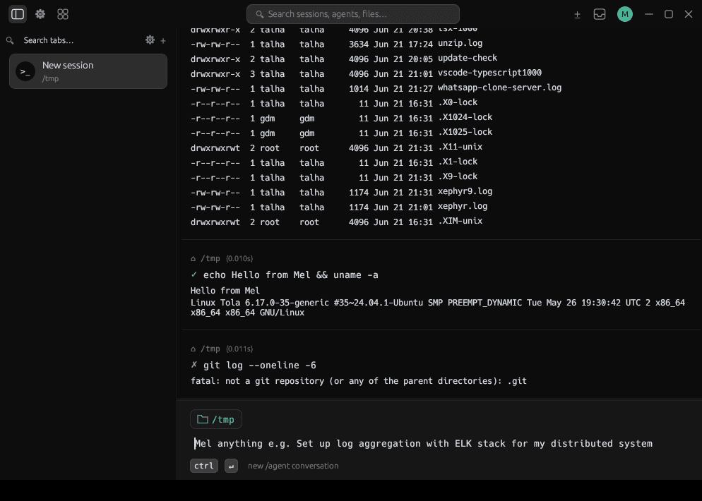 Mel — Terminal