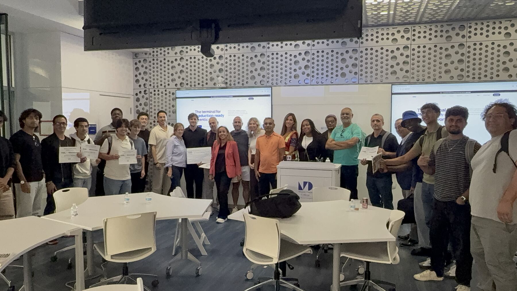 Builders together at the Miami AI Hackathon