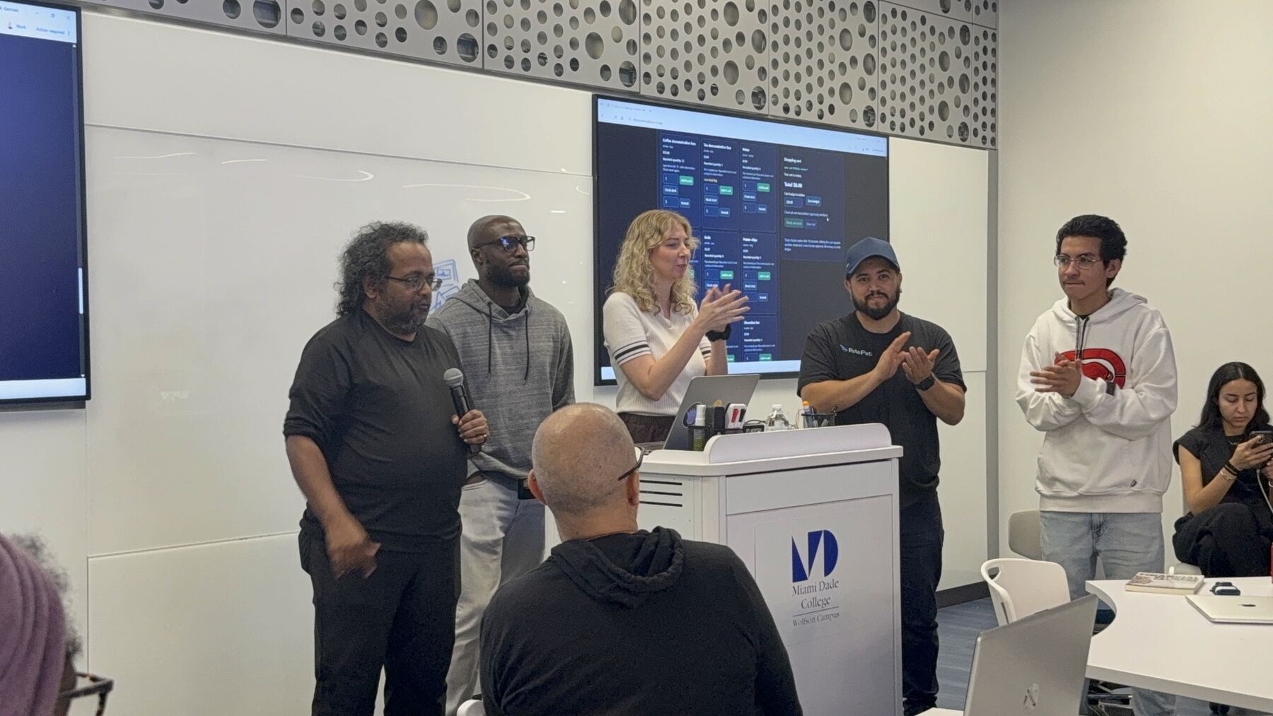The winning teams of the Miami AI Hackathon